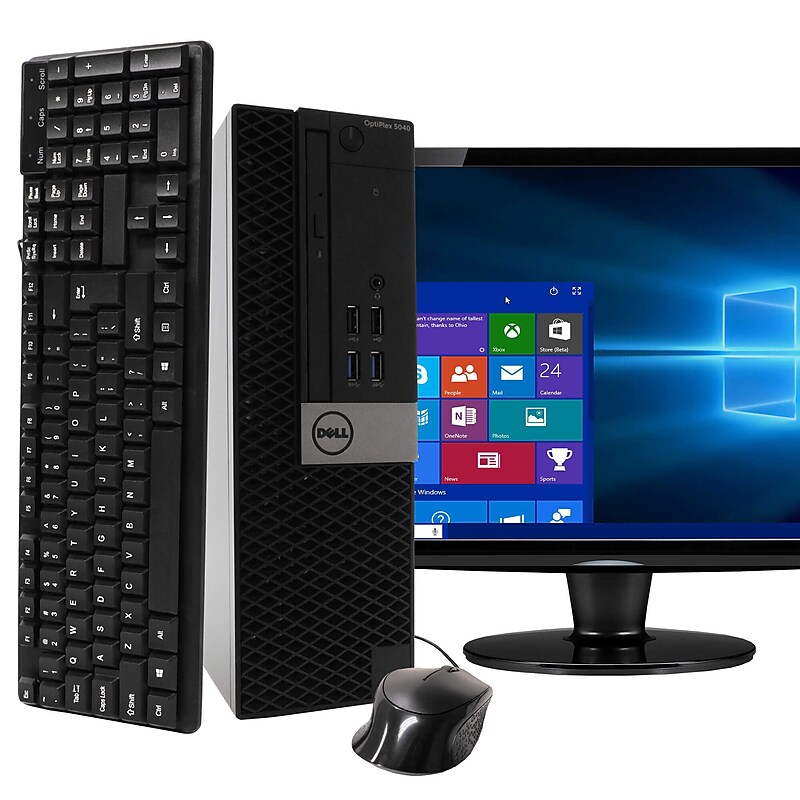Dell OptiPlex 5040 Refurbished Desktop Computer with 22" LCD Monitor, Intel Core i5-6500, 32GB RAM, 1TB SSD (1B348111+22) image 1
