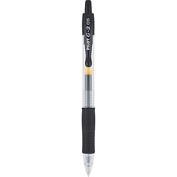 Pilot G2 Retractable Gel Pens, Extra Fine Point, Black Ink, Dozen (31002)
