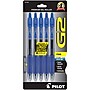 Pilot G2 Retractable Gel Pens, Fine Point, 0.7mm, Blue Ink, 5/Pack (31299)~#|#~sp130856228_sc7