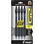 Pilot G2 Retractable Gel Pens, Fine Point, Black Ink, 4/Pack (31057)~#|#~sp130856253_sc7
