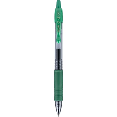 12 Pilot G1 Grip Stylo Gel-Tintenroller – Grün, 0,7 Mm, Mit Gummigriff & Einziehbarer Mine