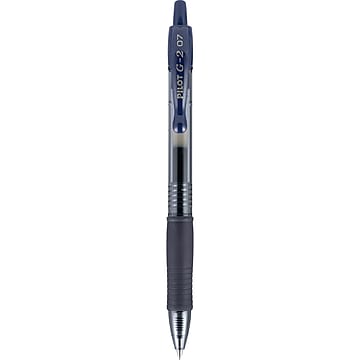 Pilot G2 Retractable Gel Pens, Fine Point, Navy Ink, Dozen (31187)