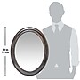 Infinity Instruments 30" Oval Wall Mirror, Antique Silver Finish  (15370AS)~#|#~sp13096545_sc7