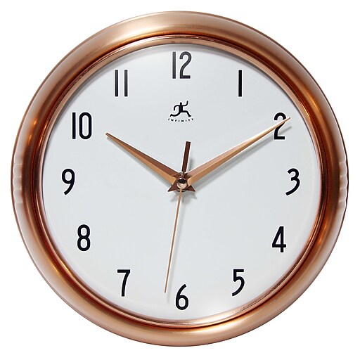 Shop Staples for Infinity Instruments 9.5" Round Wall Clock, Copper