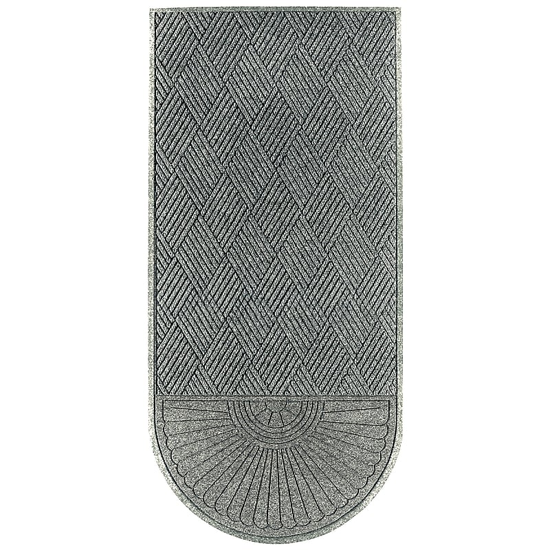 M+A Matting WaterHog Max Grand Diamond, Mat + One End, Cleated, 6' x 12', Grey Ash (22248736116070) image 1