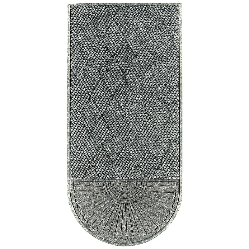 M+A Matting WaterHog Max Grand Diamond, Mat + One End, Universal Cleated, 3' x 5.5', Grey Ash (2220000000000) image 1