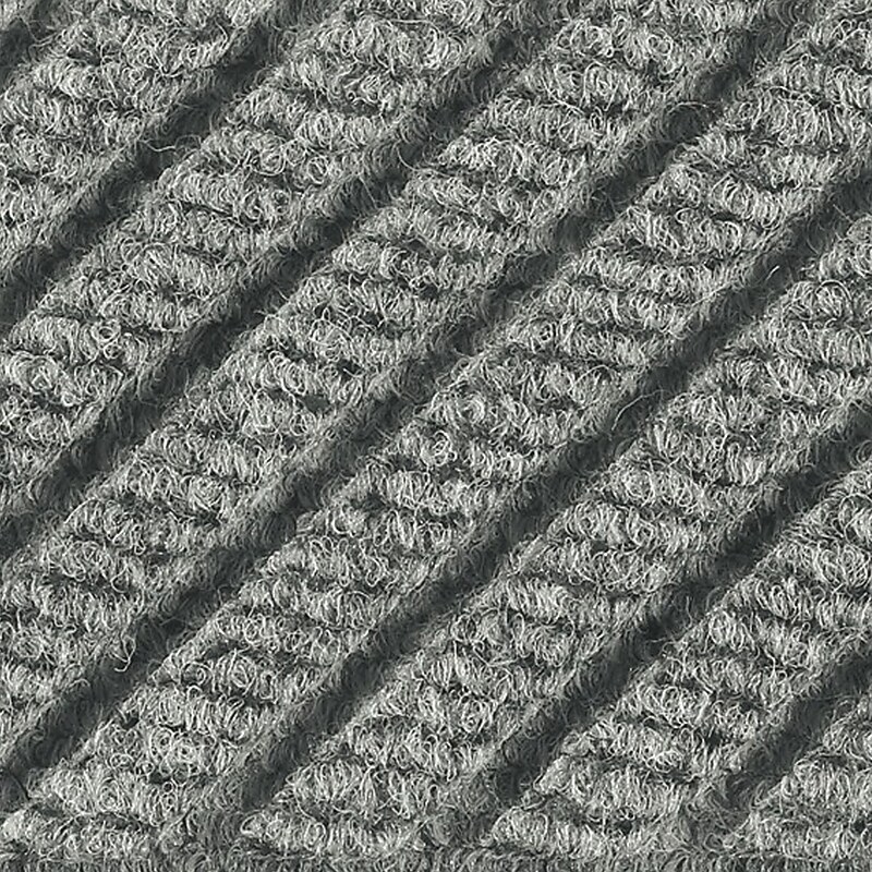 M+A Matting WaterHog Max Grand Diamond, Mat + Two Ends, Universal Cleated, 3' x 7', Grey Ash (224973371070) image 1