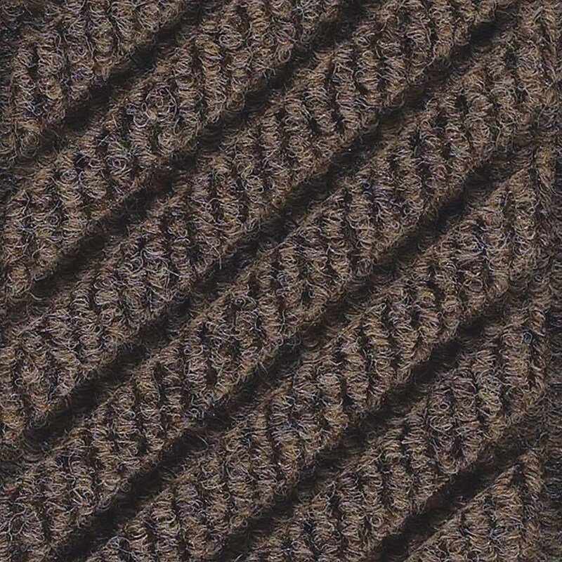 M+A Matting WaterHog Max Grand Diamond, Mat + One End, Universal Cleated, 6' x 7', Chestnut Brown (222487567070) image 1