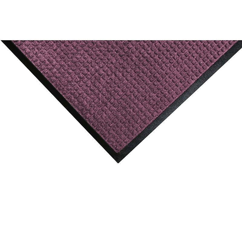 M+A Matting WaterHog Squares Classic Mat, Smooth, 3' x 10', Bordeaux (20060310170) image 1