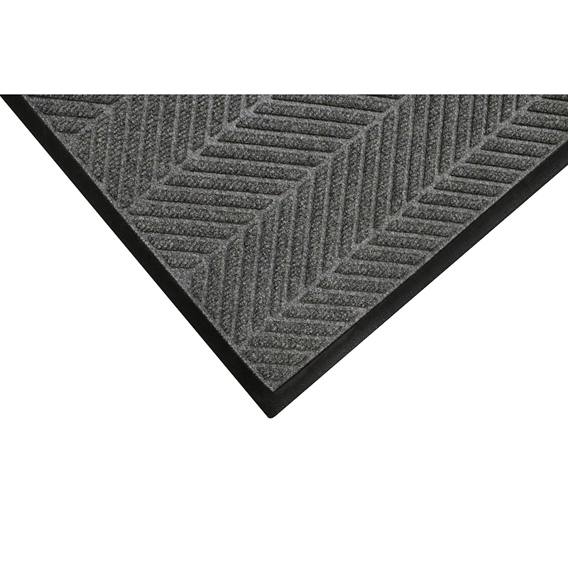 M+A Matting WaterHog Max Herringbone Classic Mat, Universal Cleated, 3' x 5', Grey Ash (22407335070) image 1