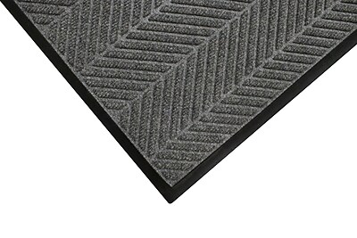 M+A Matting WaterHog Max Herringbone Commercial Wiper/Scraper Entrance Floor Mat, 3′ x 5′, Grey Ash (22407335170) Sansujyuku sansujyuku.com