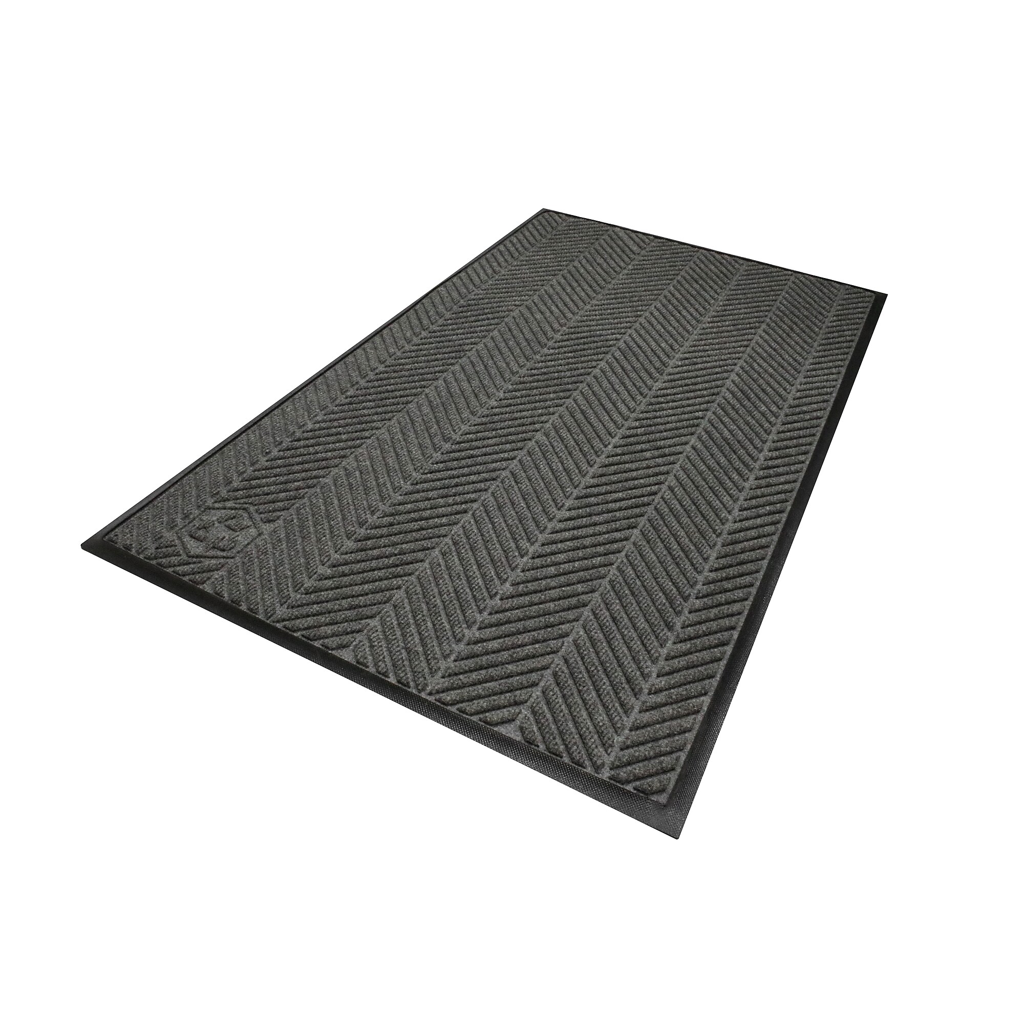 M+A Matting WaterHog Max Herringbone Commercial Wiper/Scraper Entrance Floor Mat, 3′ x 5′, Grey Ash (22407335170) Sansujyuku sansujyuku.com