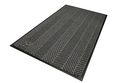 M+A Matting WaterHog Max Herringbone Commercial Wiper/Scraper Entrance Floor Mat, 3′ x 5′, Grey Ash (22407335170) Sansujyuku sansujyuku.com