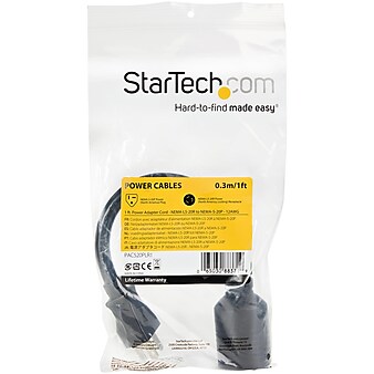 1 ft. Power Adapter Cord - NEMA-L5-20R to NEMA-5-20P
