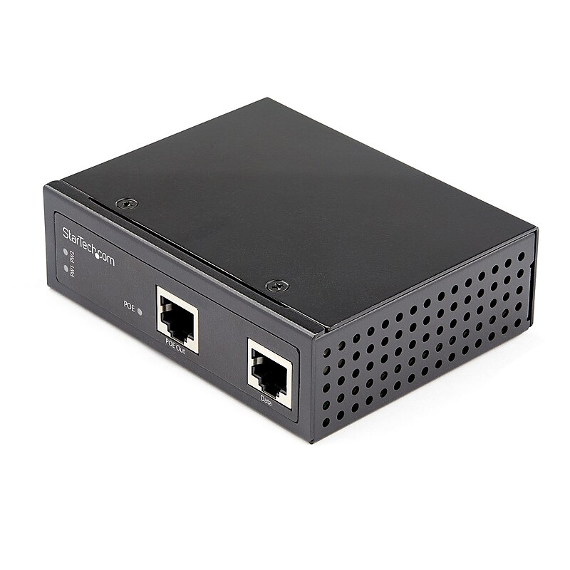 Industrial Gigabit PoE Injector - High Speed 90W 802.3bt PoE++ 48V-56VDC Ultra Power Over Ethernet/UPoE Injector -40C to +75C image 1