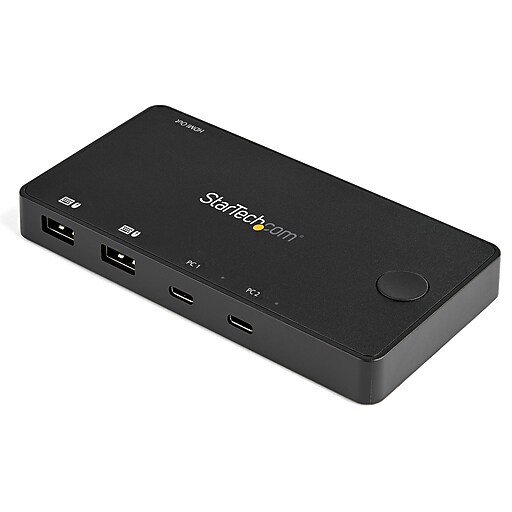 2 Port USB C KVM Switch 4K 60Hz HDMI Compact UHD Desktop KVM Switch
