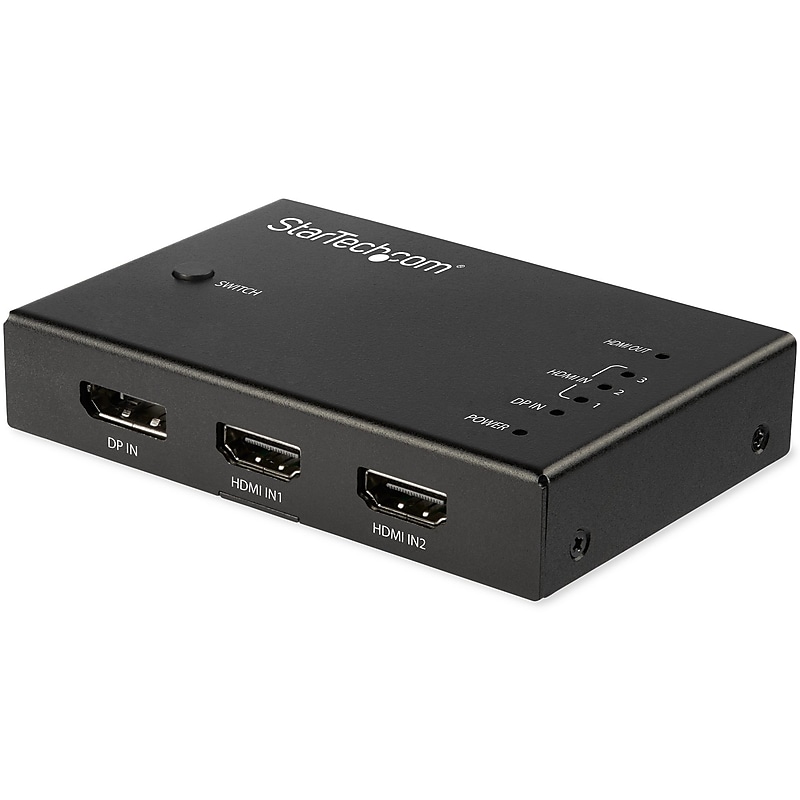 4-Port HDMI Video Switch - 3x HDMI and 1x DisplayPort - 4K 60Hz image 1