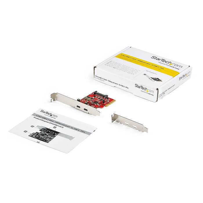 StarTech 2-Port PCIe Ethernet Adapter (PEXUSB312C3) | Staples