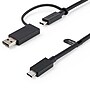 StarTech Hybrid 3.3' USB-C to USB-C with USB-A Adapter Dongle, Black (USBCCADP)~#|#~sp131140576_sc7