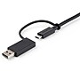 StarTech Hybrid 3.3' USB-C to USB-C with USB-A Adapter Dongle, Black (USBCCADP)~#|#~sp131140577_sc7