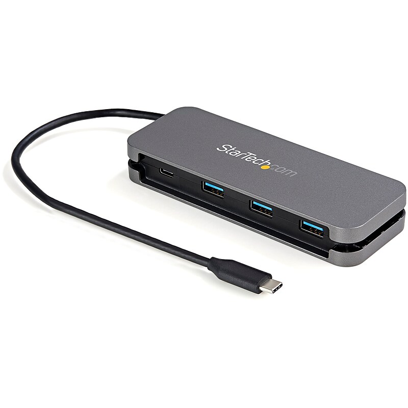 StarTech 4-Port USB-C Hub, Gray (HB30CM3A1CB) image 1
