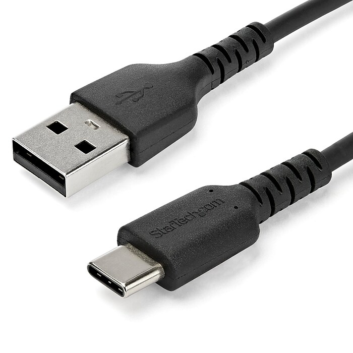 StarTech 6.6' USB-A to USB-C Power Cable, Male to Male, Black