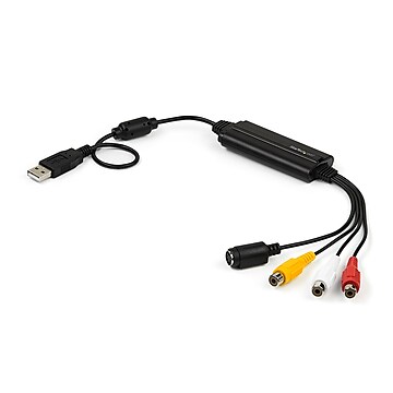 USB Video Capture Adapter Cable - S-Video/Composite to USB 2.0 - TWAIN Support - Analog to Digital Converter - Windows Only
