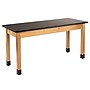 National Public Seating Chemical Resistant Series Rectangular Science Table, 30" x 72", Black/Ashwood (SLT1-3072C)~#|#~sp131227268_sc7