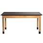 National Public Seating Chemical Resistant Series Rectangular Science Table, 30" x 72", Black/Ashwood (SLT1-3072C)~#|#~sp131227271_sc7