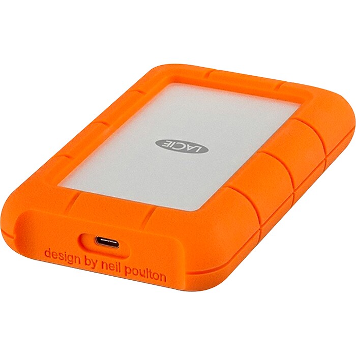 LaCie Rugged 5TB USB Type-C External Hard Drive, Orange
