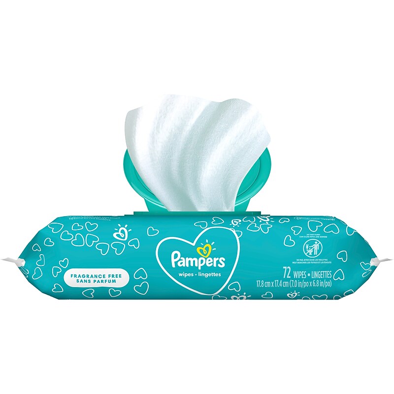 Pampers Complete Clean Unscented Baby Wipe, 72/Pack (75467) image 1