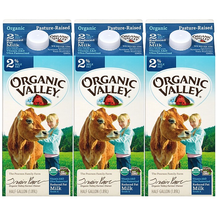 Organic Valley 2% Milk, 64 oz., 3/Pack (307-00347) | Staples