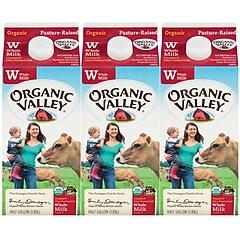 Organic Valley Whole Milk, 64 oz., 3/Pack (307-00348) | Staples