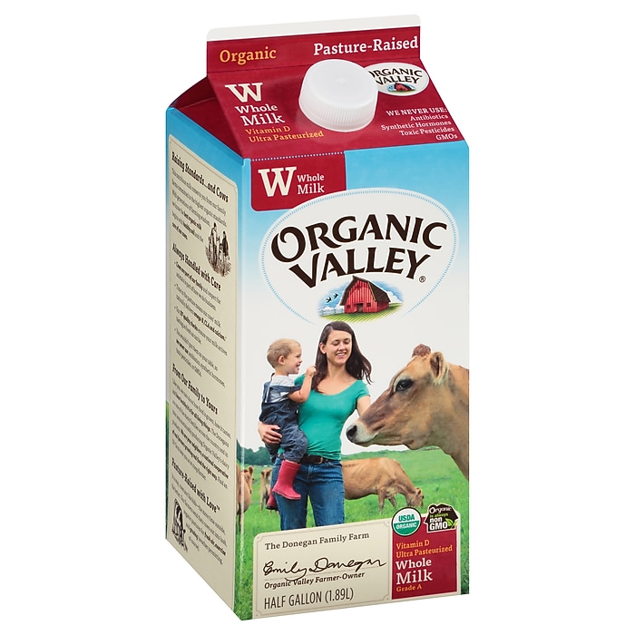 Organic Valley Whole Milk, 64 oz., 3/Pack (307-00348) | Staples