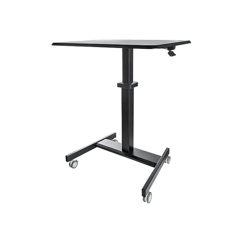 Mobile Standing Desk - Portable Sit-Stand Ergonomic Height Adjustable Cart on Wheels - Rolling Computer/Laptop Workstation image 1