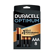 Duracell Optimum AAA  Batteries, Pack of 8/Pack, Long Lasting Alkaline Batteries with a Resealable Package (24394658)
