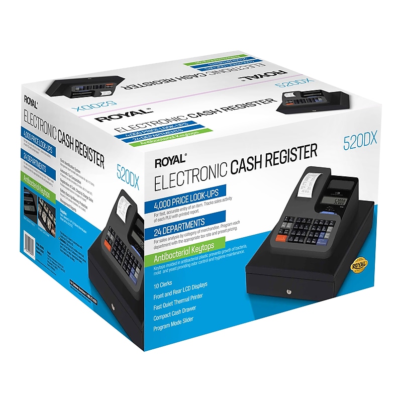 Royal 520DX Cash Register, Black image 1
