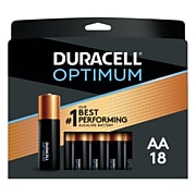Duracell Optimum AA  Batteries, Pack of 18/Pack, Long Lasting Alkaline Batteries with a Resealable Package (24460294)