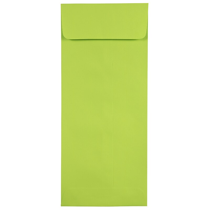 JAM Paper #12 Policy Business Colored Envelopes, 4.75 x 11, Ultra Lime Green, 25/Pack (3156398) image 1