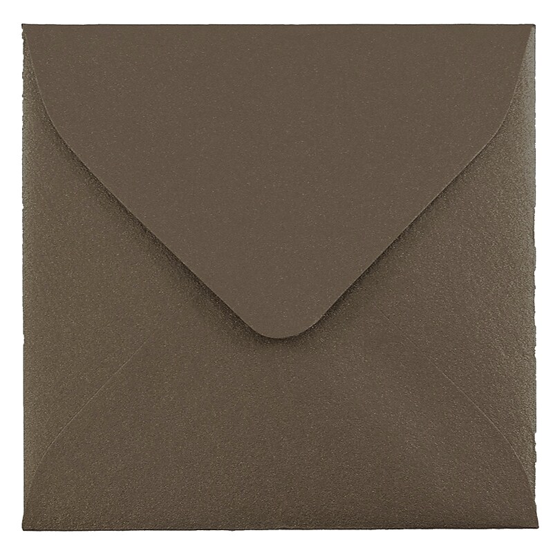 JAM Paper 3.125 x 3.125 Square Kraft Invitation Envelopes, Simpson Kraft Recycled, 100/Pack (2841420A) image 1