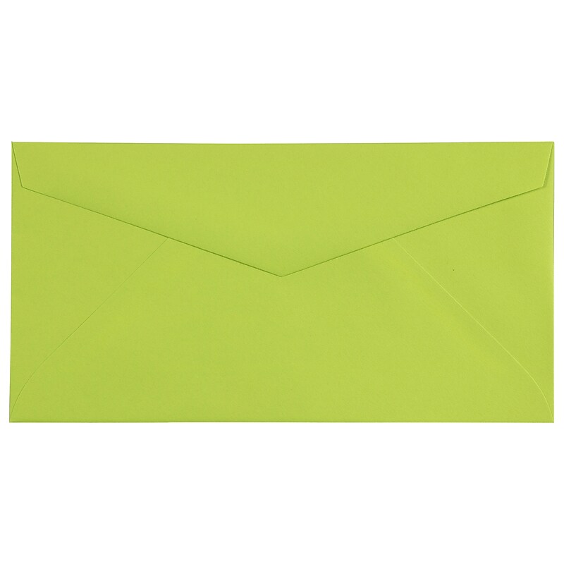 JAM Paper Monarch Open End Invitation Envelope, 3 7/8" x 7 1/2", Brite Hue Ultra Lime, 50/Pack (34097579I) image 1
