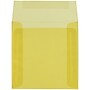 JAM Paper 6 x 6 Square Translucent Vellum Invitation Envelopes, Primary Yellow, Bulk 250/Box (PACV516H)~#|#~sp131391090_sc7