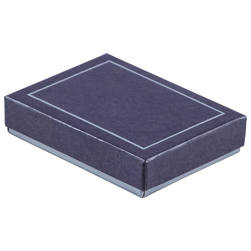 JAM PAPER Plastic Earring Box, 3 1/4 x 2 1/2 x 3/4, Purple image 1