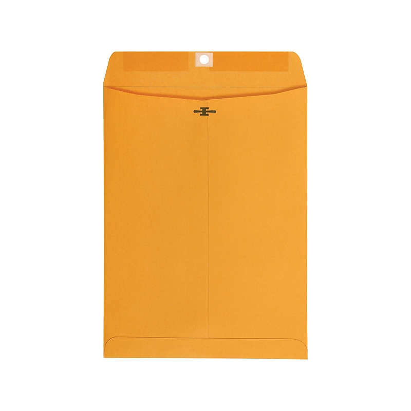 Quality Park Kraft Document Envelope, 9" x 12", Brown Kraft, 100/Box, 5 Boxes/Carton (QUA37890CT) image 1