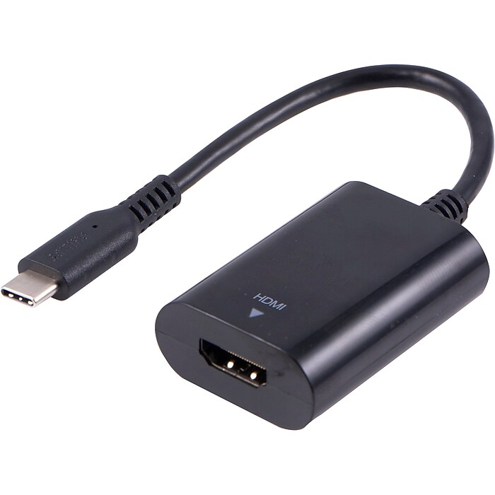 Philips USB-C to HDMI Audio/Video Adapter, Male to Female, Black