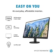 HP V27i Monitor, 27" LED Monitor (HDMI, VGA), Black