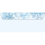 Geographics Christmas Unsealed #10 Specialty Envelope, 4.13" x 9.5", Blue Snowflakes, 35/Pack (49596)