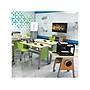 MooreCo Compass Makerspace 60" Table with Butcher Block, Beige/Platinum (91696-A-BUTCHER)~#|#~sp131850198_sc7