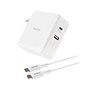 Philips Dual-Port USB Type-A/C Universal Wall Charger with Power Delivery, White (DLP6111C/37)~#|#~sp132072724_sc7