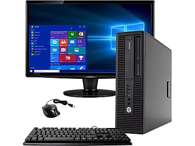 Hp Elitedesk 800 G2 Refurbished Desktop Computer With 22 Monitor Wifi Adapter Intel Core I5 6400t 16gb Memory 2tb Hdd Staples